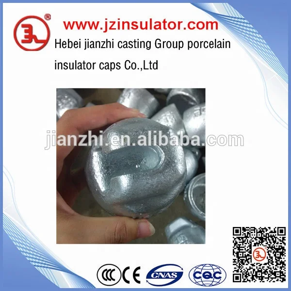 
40kn toughened glass porcelain disc insulator cap 