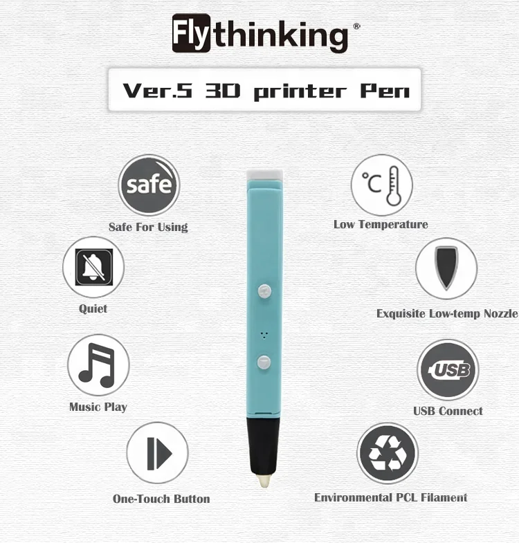
new arrival 3D Printing Pen super low temperature 3d pen for kids drawing 