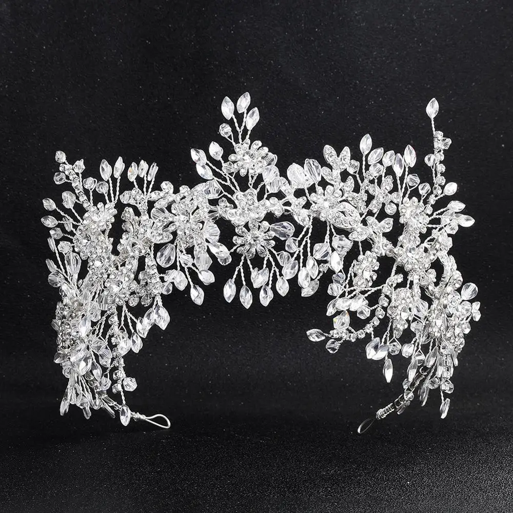 

Luxury bridal headband handmade rhinestone hair vine wedding headpiece