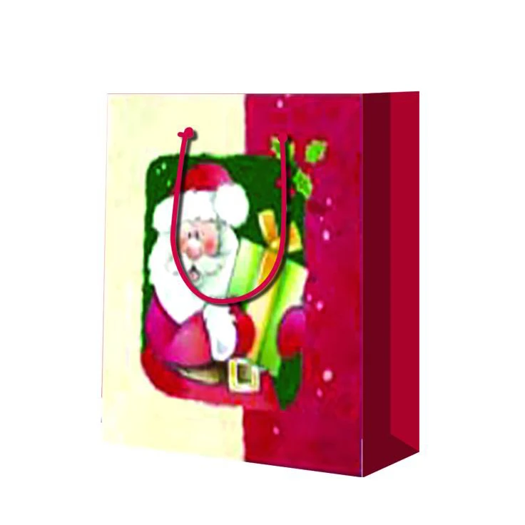 Eco-friendly Multi-fonction Foldable Durable Fashion Red Fancy Paper Gift Bag