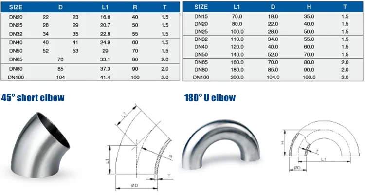 Jg Stainless Steel Sanitary Fluid Fittings Long-type Clamped Elbow ...