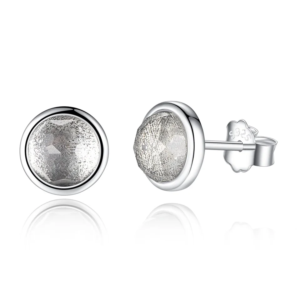 

Best Selling 925 Sterling Silver Earrings Unique Clear April Birthstone Droplets Stud Earrings for Women Daily Party Jewelry
