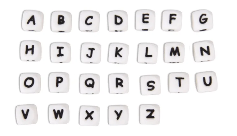 alphabet silicone beads