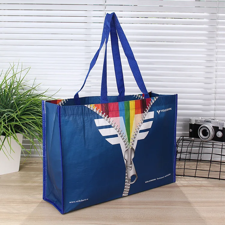 
Recycled RPET Water Bottle Bag PET Stitchbond Laminated RPET Tote Bag 