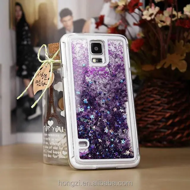 

Transparent Dynamic Liquid Glitter Colorful Paillette Sand Quicksand Back Case Cover for Samsung Galaxy S5 s6 4 edge note 3 4