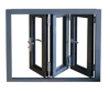 YY Home frameless folding glass window aluminum Glass Folding Window Bifold Window