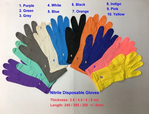 different gloves