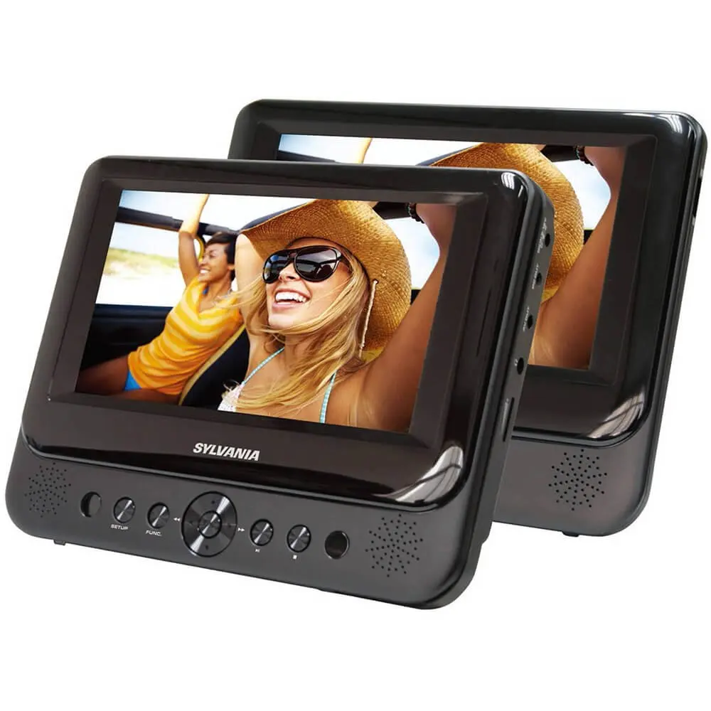 Get Quotations · Sylvania SDVD7750 Dual 7-Inch Portable LCD DVD Player -  Black