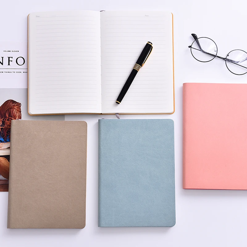 
Soft PU notebook hardcover A5 leather Notepad Customized Debossed logo 