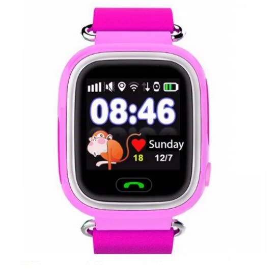 

New product stylish gelee kids gps tracker Q80 waterproof grade smart watch, Blue;green;pink
