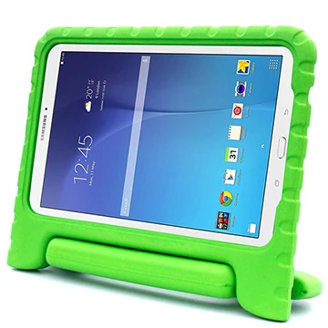 

Shenzhen professional manufacture kids eva high quality cover handle stand case for Samsung Galaxy Tab E T560 tablet, Green, could customize.