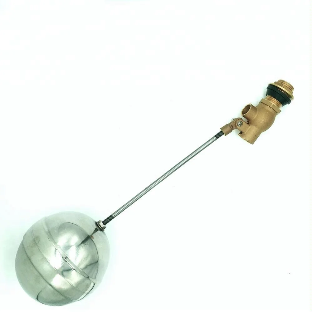 1/2" Water Trough Tank Float Ball Valve With Male Thread Brass Float