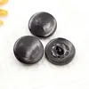 Shank button painted black Top Grain Cowhide Leather Button for garment