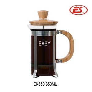 Image of EK350 350ML/12OZ FDA bamboo reusable bamboo french press coffee plunger