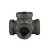 JZM galvanized malleable cast iron hydraulic pipe joints side outlet tees plain,equal