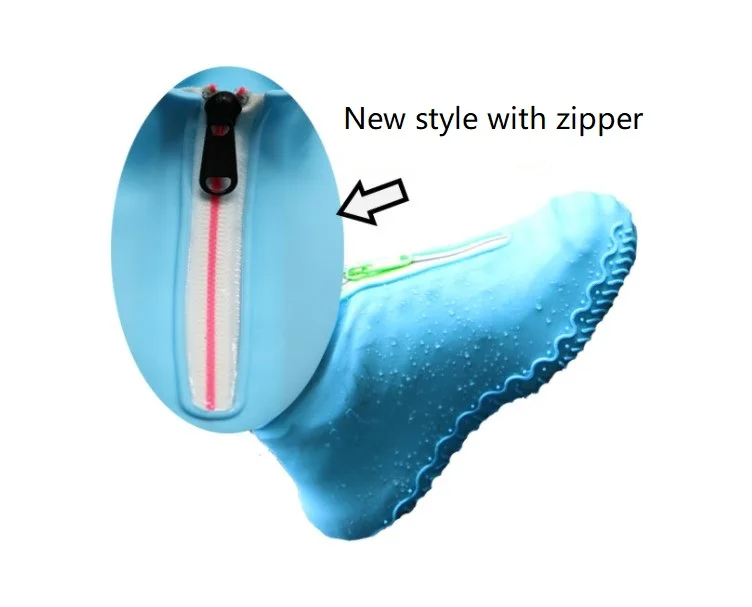 

zipper type silicone shoe cover for rain silicone shoes protector silicone shoe cover, Customized