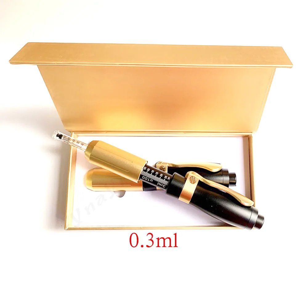 

YanYi Home use no needle hyaluronic acid dermal filler injectable pen injector, Black, gold