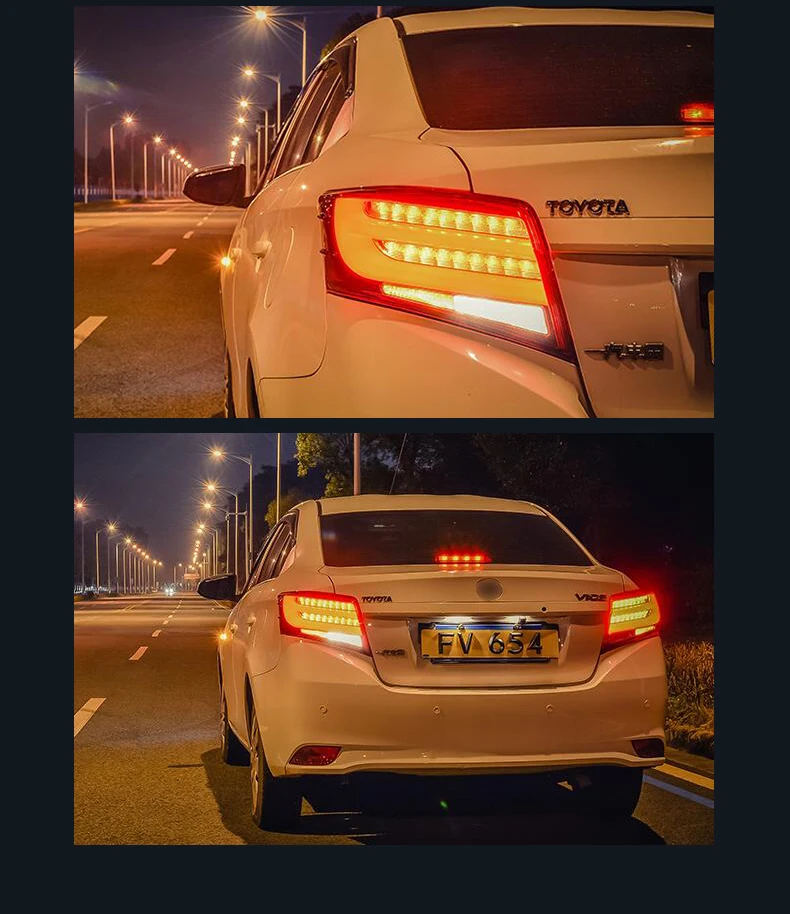 VLAND manufacturer for car taillight for VIOS taillight 2013 2014 2015 2016 2017 2018 LED tail lamp