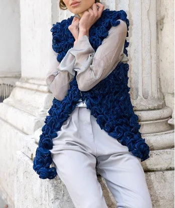 fishnet ruffled scarf yarn