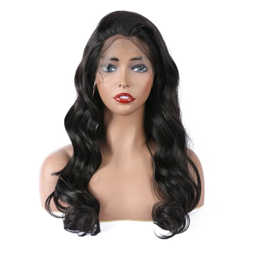 

Wholesale indian long hair wig body wave cheap lace front wig for black women