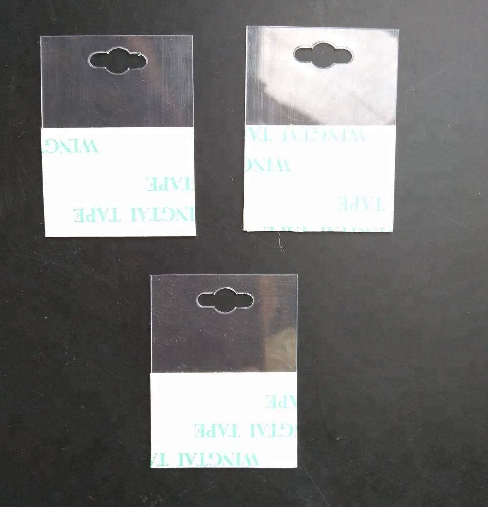

Clear Plastic PVC Sticker Ear Hooks Holders Earring Necklace Jewelry Accessory For Card Back