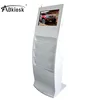 19 inch floor standing interactive panel touch screen all in one pc kiosk with brochure holder