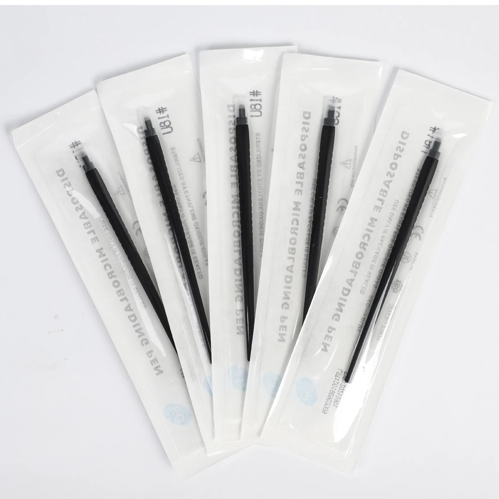 

2019 Hot Sale Nami Black 0.16mm 18U Microblading Permanent Makeup Disposable Microblading Pen, Balck