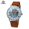 Hot 2019 made in china 316l stainless steel oem skeleton mechanical watches men luxury brand automatic