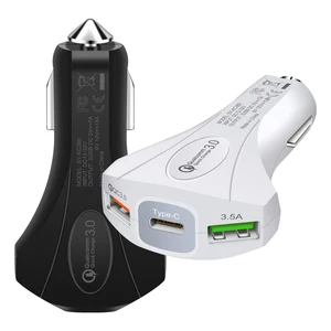 QC3.0 18W Triple Port USB Car Charger Mobile Phones