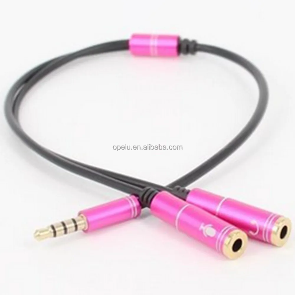 3.5mm Stereo Audio Y Splitter 1 Jack Female to 2 Male Headphone Adapter Aux Cable