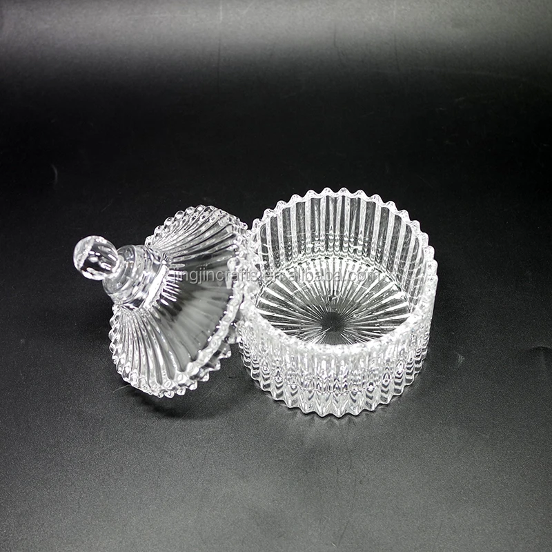 Wholesale Good Design Crystal Clear Glass Jewellery Jar Jewelry Box