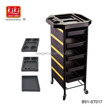 Multi Fonction New Coloring Hair Salon Trolley 6 Tier Storage