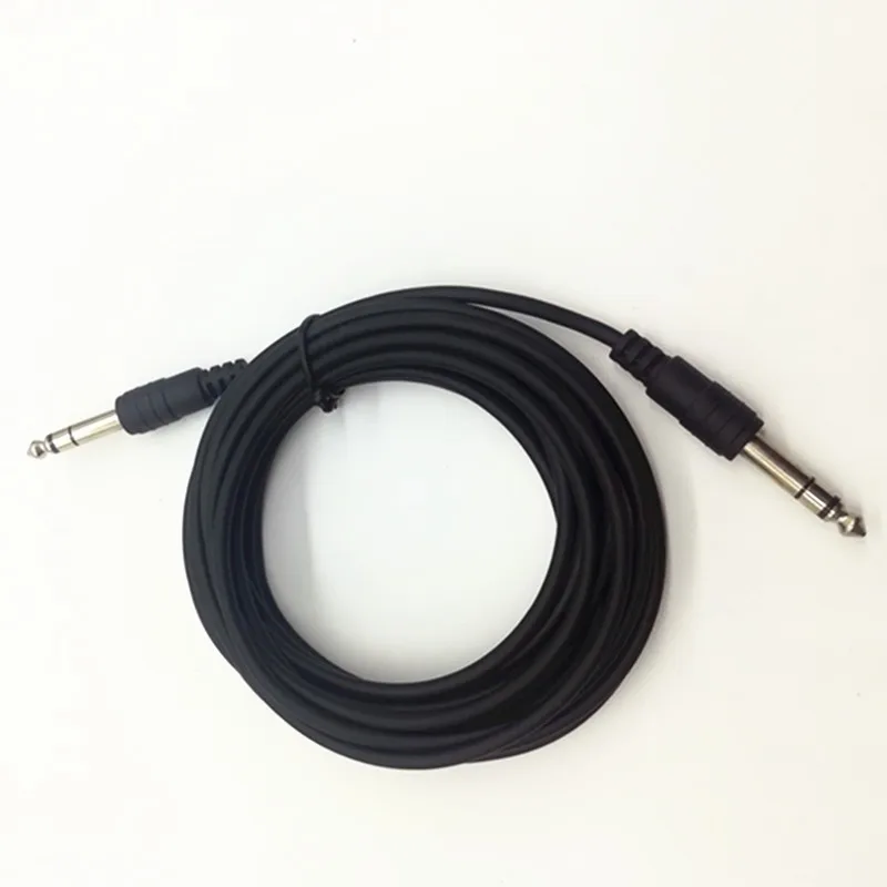 2m 6.6ft 6.35mm Male To Male Stereo Transparent Audio Cable For