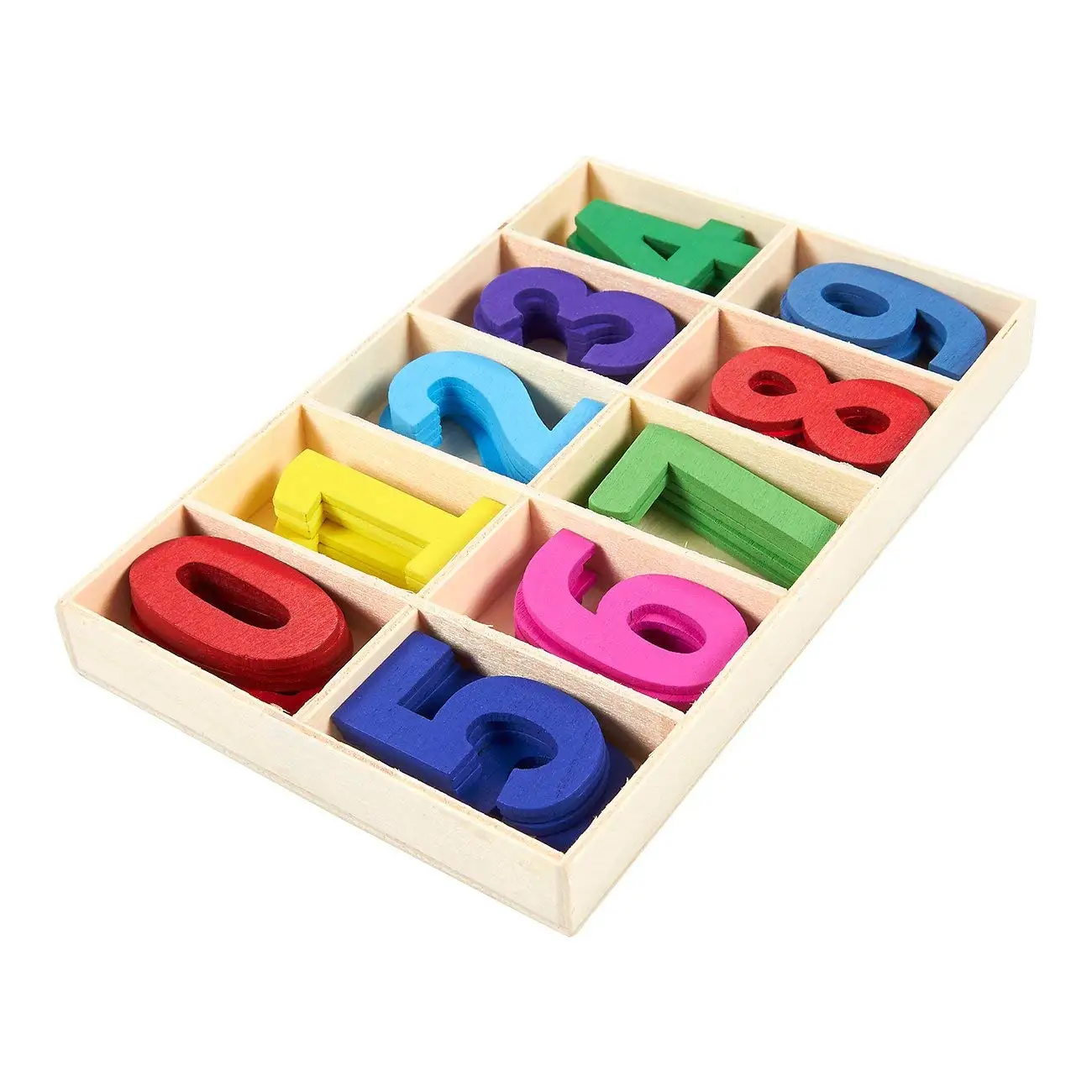 Kids Learning Toy Wooden Craft Numbers With Storage Tray - Buy Craft ...