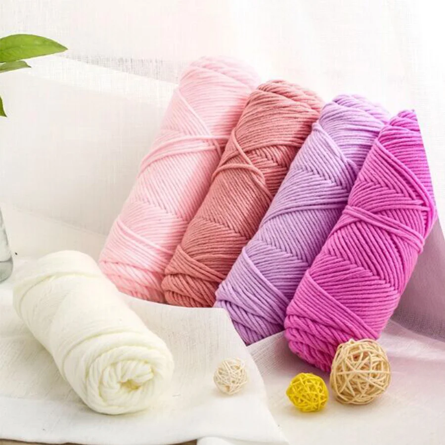 

Wholesale soft chunky acrylic yarn milk cotton baby yarn for hand knitting sweatersblankets