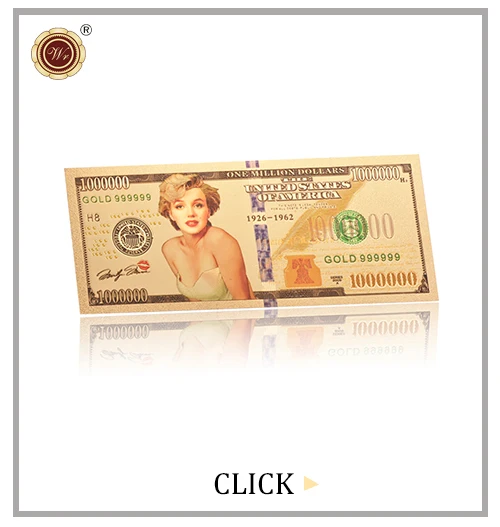 Marilyn Monroe Million Dollar Bill Set of 10 
