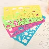 4pcs Stationery Ruler for Kids School Painting Supplies Plastic DIY Graphic Template Pencil Drawing Rules
