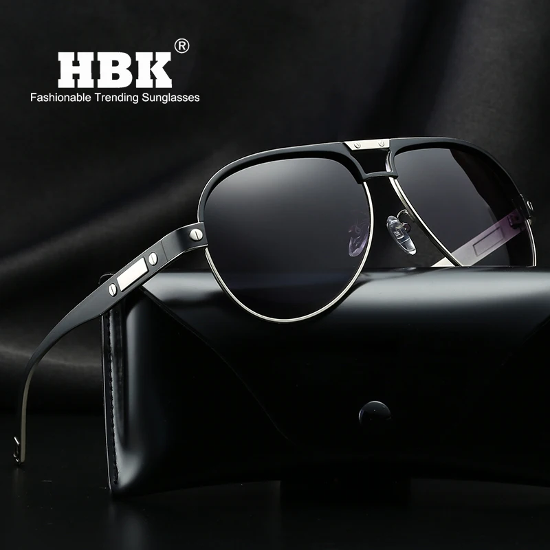 

HBK 2019 Men's gafas oculos de sol masculino Brand Designer Pilot Polarized Male Sun Glasses Eyeglasses Cool Men Gift PM0072