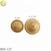 New design gold western metal buttons engraved logo metal sewing button for shirt