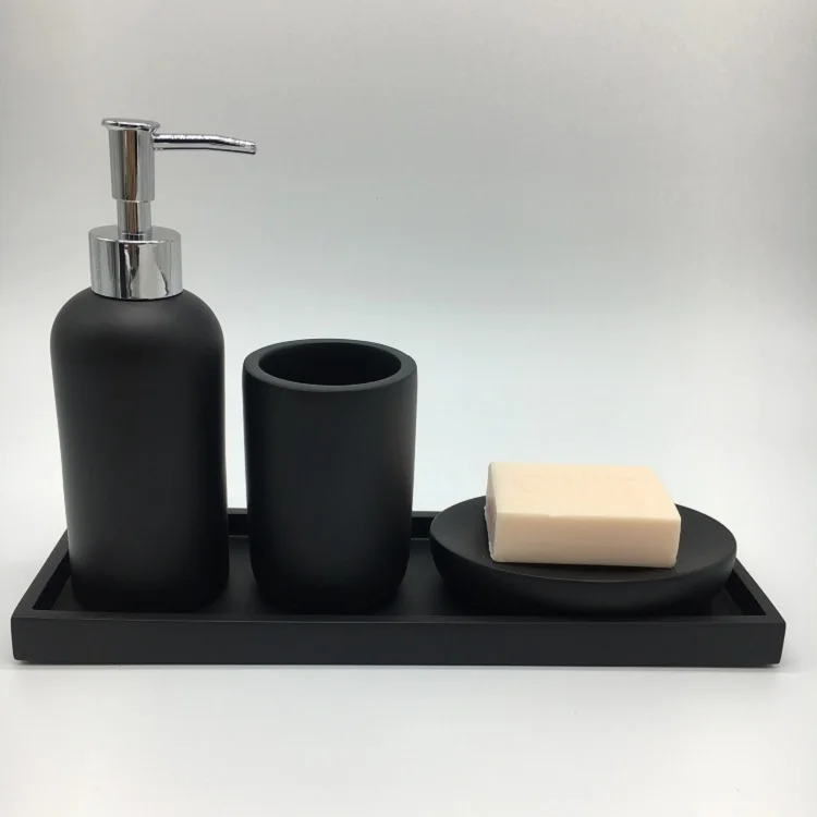 White Marble Hotel Resin Products Accessory Bathroom Set