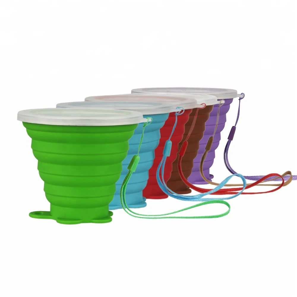 

New innovative product FDA silicone coffee collapsible foldable cup cover, Customized