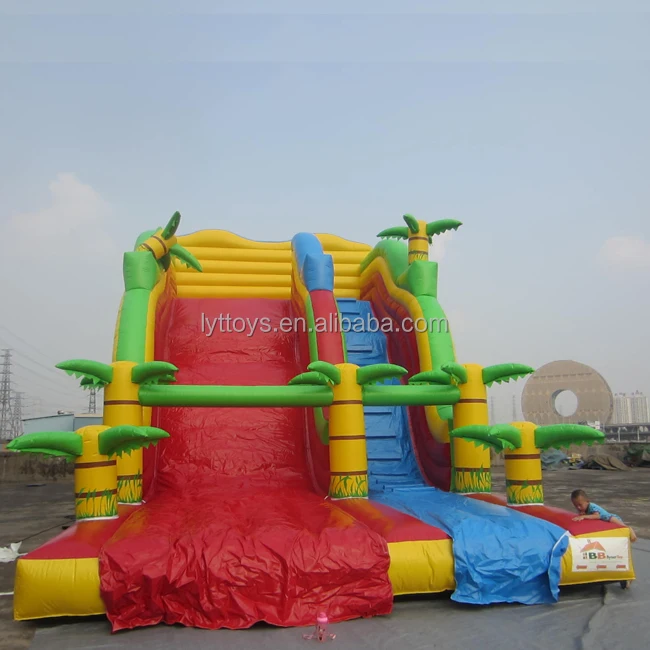 
Colorful jungle theme giant inflatable slide outdoor children inflatable bouncy slide for children 