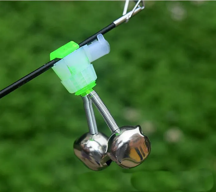

2 Pcs/set Fishing Bell Alarm Bite Alarms Fishing Rod Clamp Tip Clip Bells Ring Carp Fishing Accessories, Green