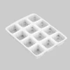 plastic biodegradable PP 12 cavity chess ice cube tray with lid