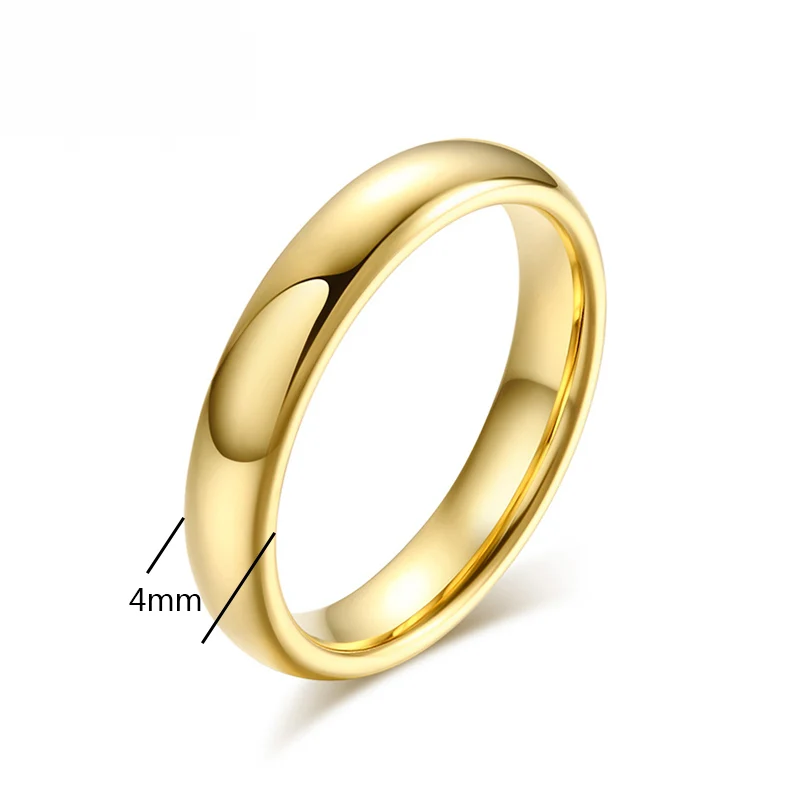 

Wholesale Women Accessories Wedding Suppliers Ring Tungsten Gold 4mm
