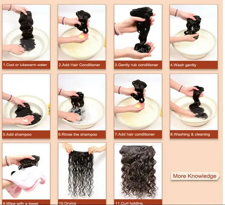 Virgin Brazilian Human Hair Weaves Straight 3bundles Pack Free