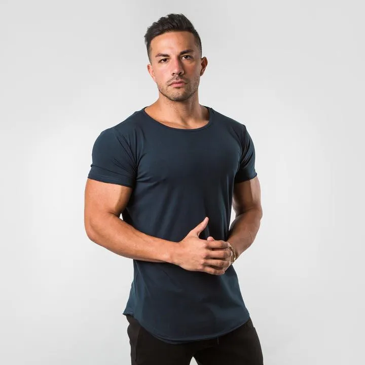 

Hot Custom Printed 96% Cotton 4% Elastane Performance Shirt Mens Muscle Gym Fitness T Shirt