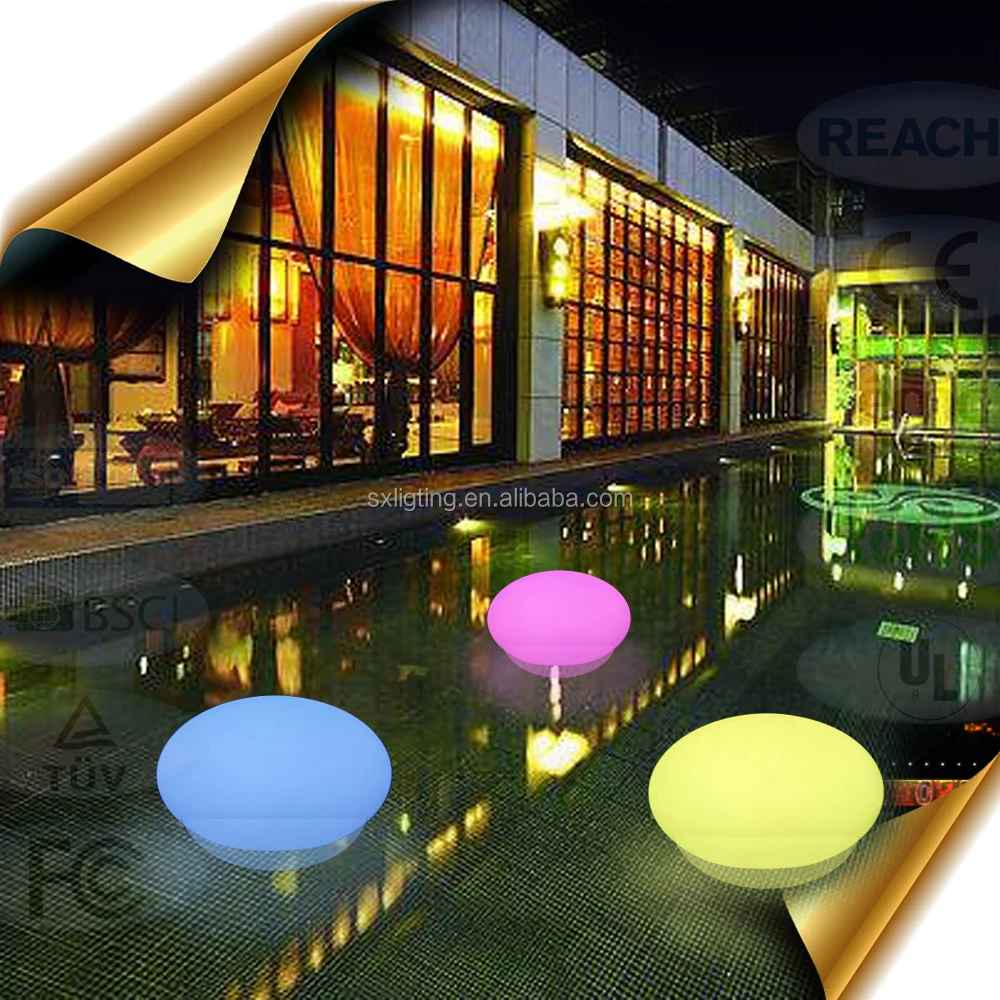 
Best price christmas LED plastic ball ornament LED ball light outdoor glow swimming pool oval ball 