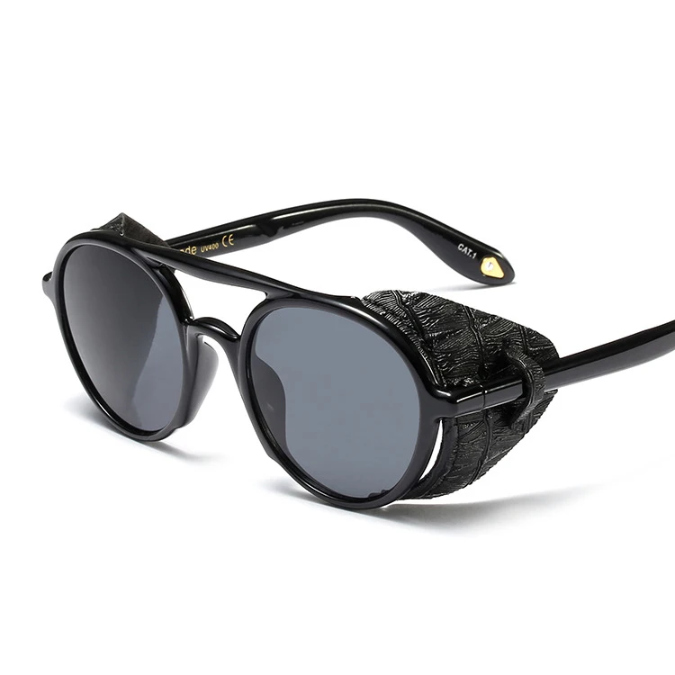 aviator sunglasses with leather sides