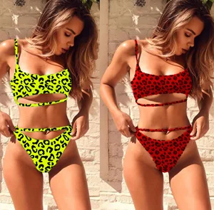 New Arrival 2019 Swimwear Sexy Multicolor Leopard Bikini 2